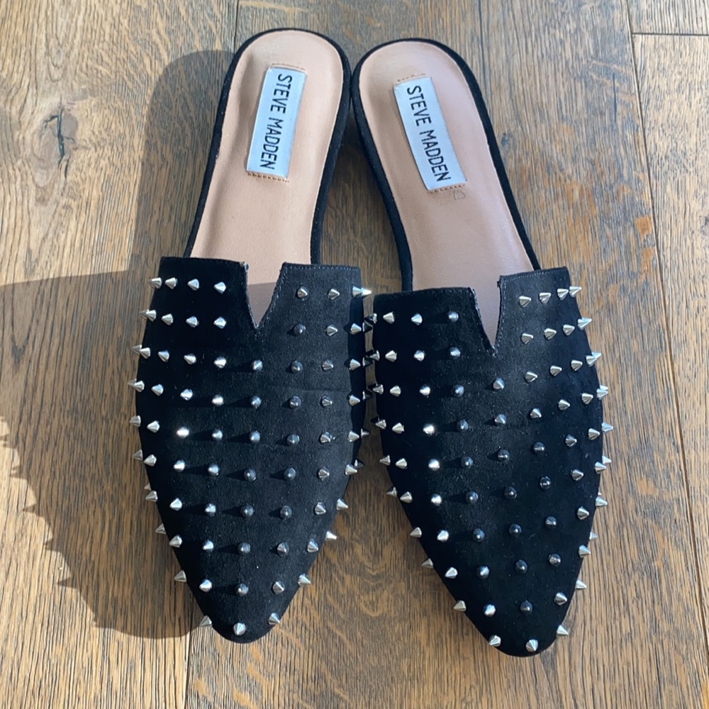 Steve Madden Ally S Slip-On Mule Black Studded
